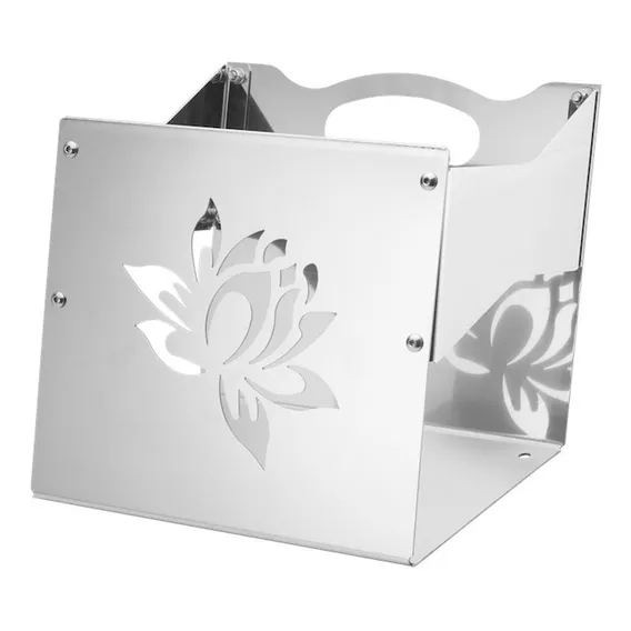 Suporte Porta Revista - Revisteiro Inox Polido - Chão Foto 1
