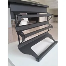 Suporte Porta Rolos Triplo De Encaixe Papel Toalha AlumÃnio Foto mini 3