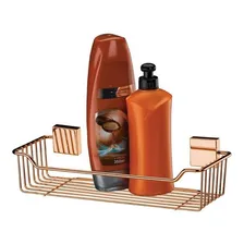 Suporte Porta Shampoo Sabonete De Parede Rosé Gold 7501rg Foto mini 1