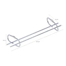 Suporte Porta Taças Gourmet 42cm Cromado de armário suspenso cromado Foto mini 4
