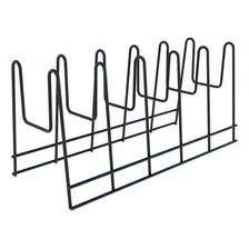 Suporte Porta Tampa Panela 5 Divis贸rias Organizador Cozinha Cor Preto Foto mini 2