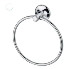 Suporte Porta Toalha Argola Metal Toalheiro Gris Cromado Foto  mini 1