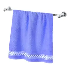 Suporte Porta Toalha De Banho Toalheiro Reto Aço Inox Foto mini 2