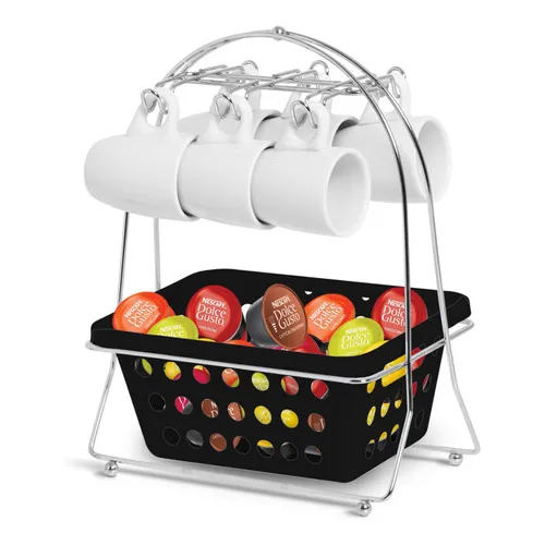Suporte Porta Xícara E Organizador Capsula Café Preto Foto 1