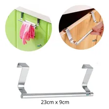 Suporte Portátil Pano Prato Toalha Porta Armário Inox 23cm 23 Cm Foto mini 4