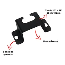 Suporte Pra Tv Fixo Universal 10 A 85 Led Lcd Plasma Cor Preto Foto mini  2