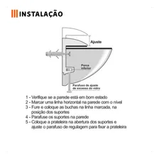 Suporte Prateleira Tucano Grande 4 Peças Zamac Cor Preto Foto mini 3