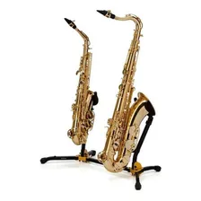 Suporte Profissional Duplo P/ Sax Alto Tenor Hercules Ds537b Foto mini 1