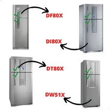 Suporte Puxador Geladeira Electrolux Inox Df80x Di80x Dt80x Foto mini 2