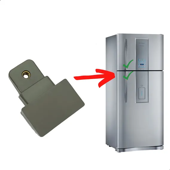 Suporte Puxador Geladeira Electrolux Inox Df80x Di80x Dt80x Foto 1