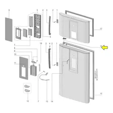 Suporte Puxador Refrig. Inox Electrolux Df80x Di Foto mini 3