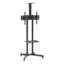 Suporte Rack Tv Stand Com Rodas E Prateleiras 32 A 75 Preto Foto mini 1
