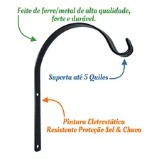 Suporte Rústico Perfeitos P/ Plantas E Flores Cor Preto Modelo C20 Kit C/ 2 Peças Foto mini  3