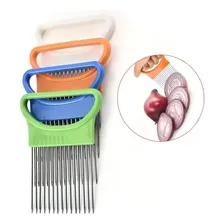 Suporte Segurador De Fatiar Alimentos Para Frutas E Legumes Cor Variadas Foto mini 2
