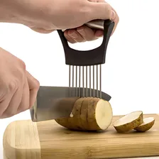 Suporte Segurador De Fatiar Alimentos Para Frutas E Legumes Cor Variadas Foto mini 3