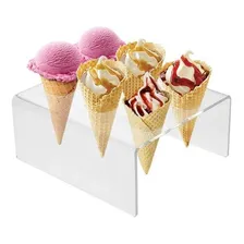 Suporte Temaki Pizza Cone Sorvete Casquinha Acrílico 6 Cones Foto  mini 1