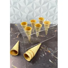 Suporte Temaki Pizza Cone Sorvete Casquinha Acrílico 6 Cones Foto mini  3