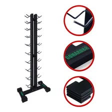 Suporte Torre Expositor Para 20 Unidades De Halteres - Preto Foto mini 1