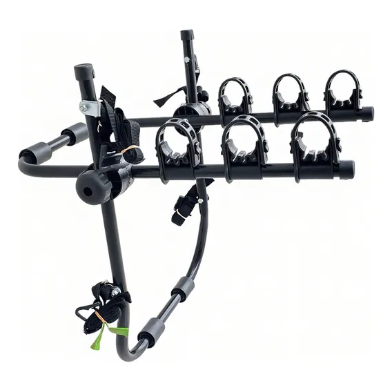 Suporte Transbike P/ 3 Bikes Apoio Fixo Sedan Hatch Suv True Cor Preto Foto 1
