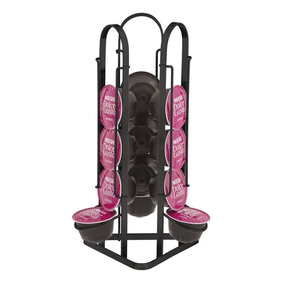Suporte Triplo Torre P/ Cápsulas Dolce Gusto Preto Passerini Foto 1