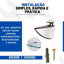 Suporte Tucano Médio 4 Unidades Prateleira Vidro Ou Madeira Foto mini 2