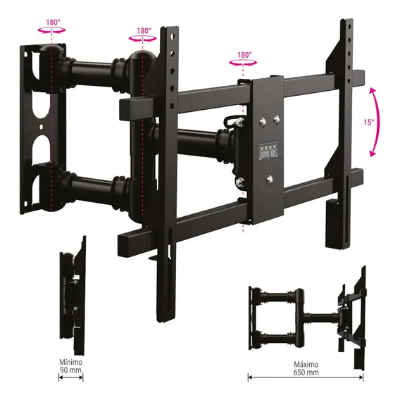 Suporte Tv Led Lcd 32 A 75 Articulável 7000pr Multivisão Foto 1