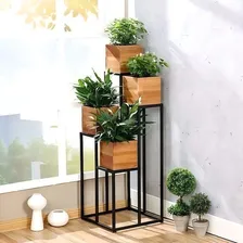 Suporte Vaso De Plantas 4 Níveis Floreira Ferro Jardim Foto  mini 1
