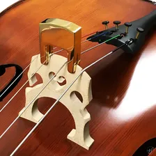 Surdina Violoncelo Antoni Marsale Metal 2 Pontas Dourada Foto mini 2