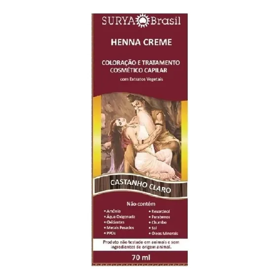 Surya Brasil Henna Creme - Castanho Claro 70ml Foto 1