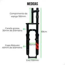 Suspensão Bike Mtb Aro 26 2 Andares + Caixa Direção + Guidão Cor Preto Foto mini  3