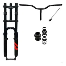 Suspensão Bike Mtb Aro 26 2 Andares + Caixa Direção + Guidão Cor Preto Foto  mini 1