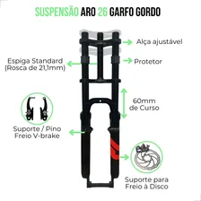 Suspensão Bike Mtb Aro 26 2 Andares + Caixa Direção + Guidão Cor Preto Foto mini  2