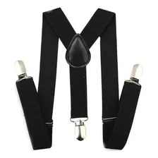 Suspensório Adulto Preto - Feminino Masculino Ajustável Foto mini 3