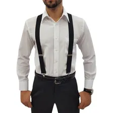 Suspensório Adulto Preto - Feminino Masculino Ajustável Foto mini 1