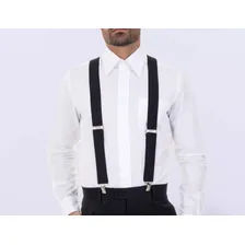 Suspensório Ajustável Tam. Adulto Unisex - Largo Com 3,5 Cm Cor Preto Foto mini 3