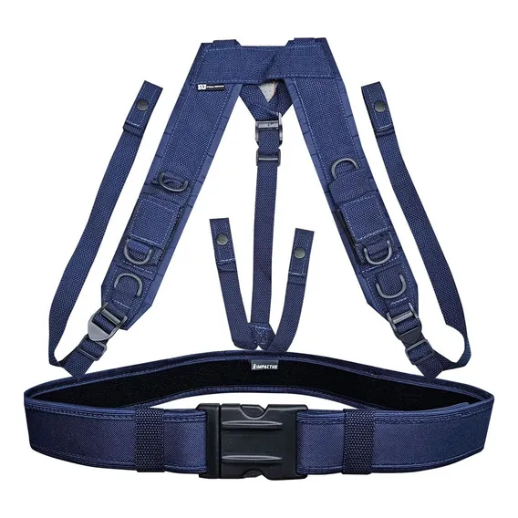 Suspensório Com Bolso + Cinto Na Tático Azul Foto 1