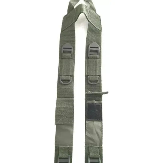 Suspens贸rio Militar De Campo Com Bolsos Cor Verde Foto 1
