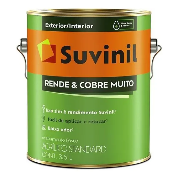 Suvinil Rende E Cobre Muito Fosco 3,6 Litros - Concreto Foto 1