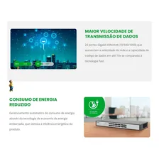 Switch 24 Portas Gigabit Sg2400 Qr+ Intelbras 1000 Mbps Foto mini 2