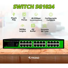 Switch 24 Portas Gigabit Strond Sg1024 Foto mini  3