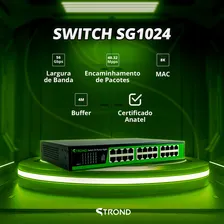 Switch 24 Portas Gigabit Strond Sg1024 Foto mini 4