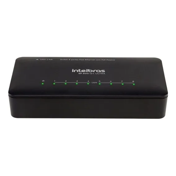 Switch 8 Portas Fast Ethernet Intelbras Sf 800 Q+ Ultra Foto 1