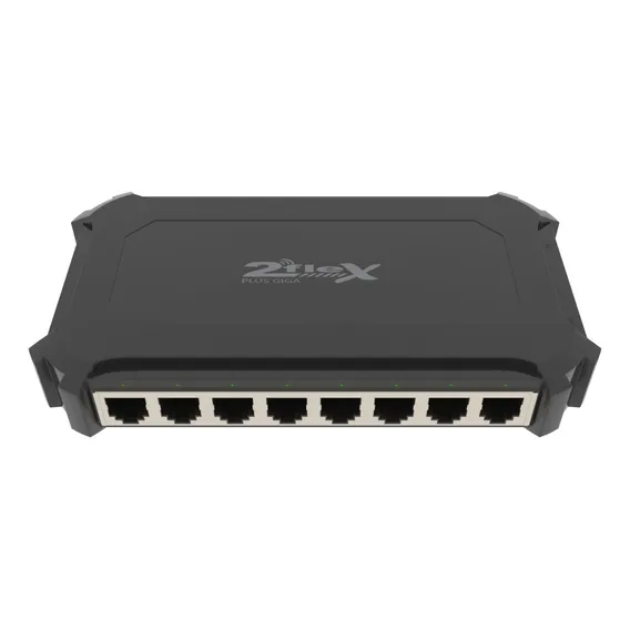 Switch 8 Portas Poe Reverso Gigabit Plus 2f-n8gprplus 2flex Foto 1
