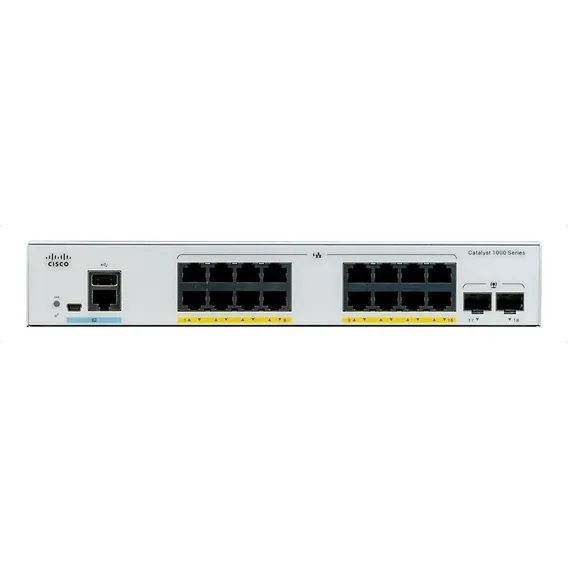 Switch Cisco Catalyst C1000-16p-2g-l 16 portas 2x1g Sf/vc Foto 1