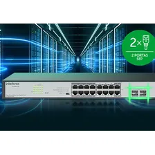 Switch Desktop 16 Portas Giga Poe 2 Sfp S1018g-pa Intelbras Foto mini 4