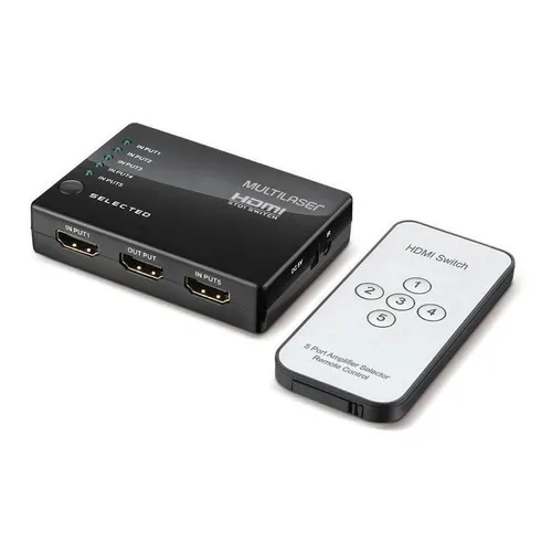 Switch Hdmi Multilaser 5 Em 1 Com Controle Remoto - Wi346 Foto 1