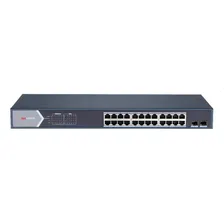 Switch Hikvision Ds-3e1526p-si 24 Portas PoE Giga 2 portas SFP Foto mini 1