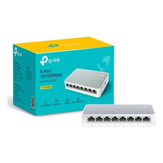Switch hub de mesa 8 portas 10/100 TP-Link TL-SF1008D Foto 1