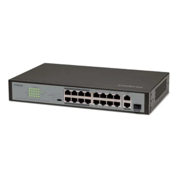 Switch Intelbras 16 Portas Fast Ethernet Poe+ Sf 1821 Poe Foto 1