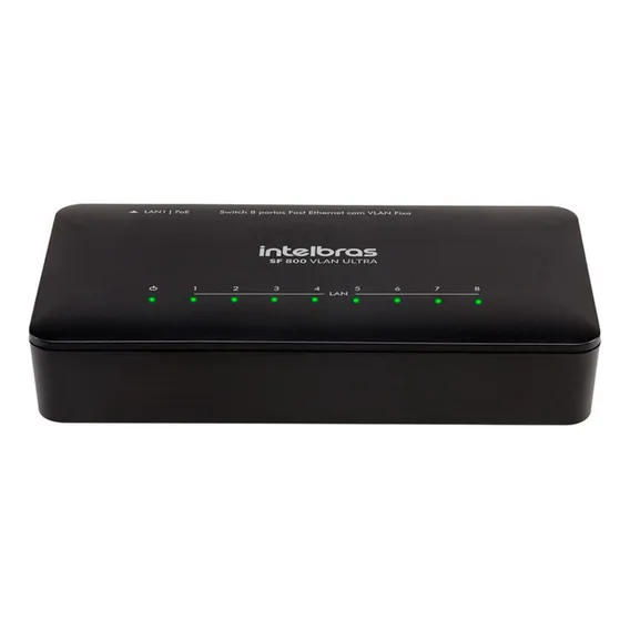 Switch Intelbras 8p Fast Com Vlan Fixa - Sf 800 Foto 1